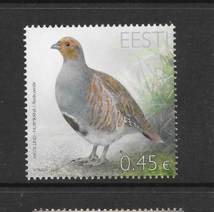 BIRDS - ESTONIA #725 PARTRIDGE  MNH