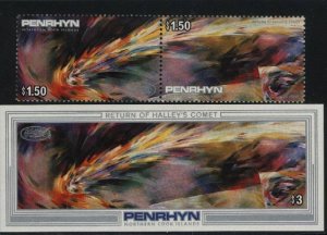 Penrhyn Halley's Comet Sc 334-36  Val $ 15.00