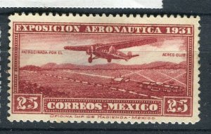 MEXICO; 1931 early Airmail issue Mint hinged 25c. value