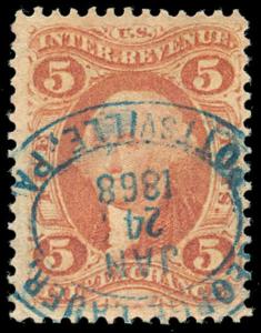 momen: US Stamps #R27c Revenue Handstamp Used VF