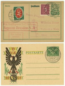 Germany Deutsches Reich Stationery Cards Postage Collection Airmail Europe
