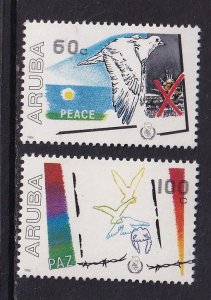 Aruba  #22-23  MNH  1986     international peace year