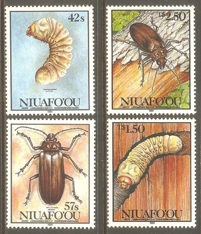 TONGA NIUAFO'OU Sc# 140 - 143 MNH FVF Set4 Insects Bugs