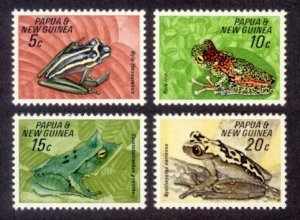 Papua New Guinea Sc# 257-60 MNH Frogs