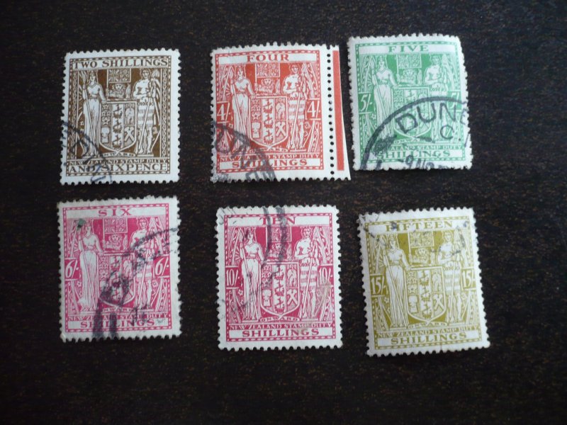 Stamps - New Zealand - Scott# AR76-AR79,AR84-AR85 - Used Partial Set of 6 Stamps