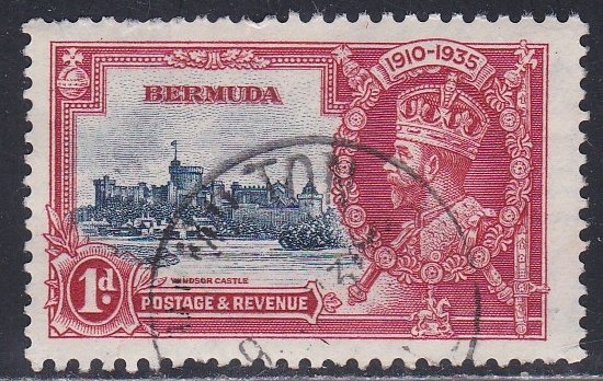 Bermuda # 100, Silver Jubilee, Used, 1/3 Cat.