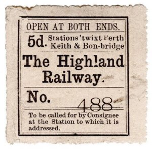 (I.B) The Highland Railway : Newspaper Parcel 5d