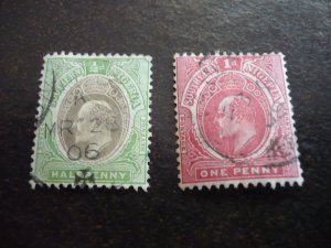Stamps - Southern Nigeria - Scott# 21-22 - Used Part Set of 2 Stamps