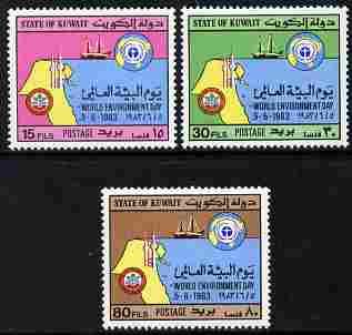 Kuwait 1983 World Environment Day perf set of 3 unmounted...