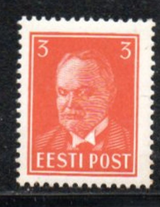 Estonia Sc 119 1940 3 s orange President Pats stamp mint NH