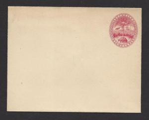 SEYCHELLES 1895 8c Carmine TORTOISE / TURTLE Postal Stationery Envelope Unused