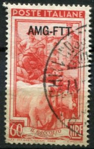 Trieste Zone A Sc#105 Used, 60L red, Italy at work (1950)