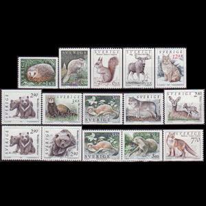 SWEDEN 1992 - Scott# 1922-36 Wildlife 2.9-12k NH