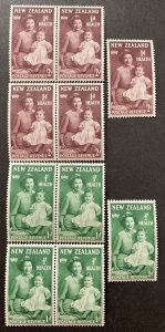 New Zealand 1950 #b36-7, Wholesale lot of 5, MNH,CV $2.50