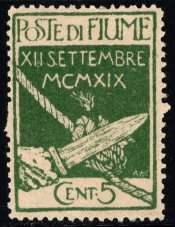 1920 Fiume (Italy) Scott #-100 Centesimo Poste di Fiume Unused