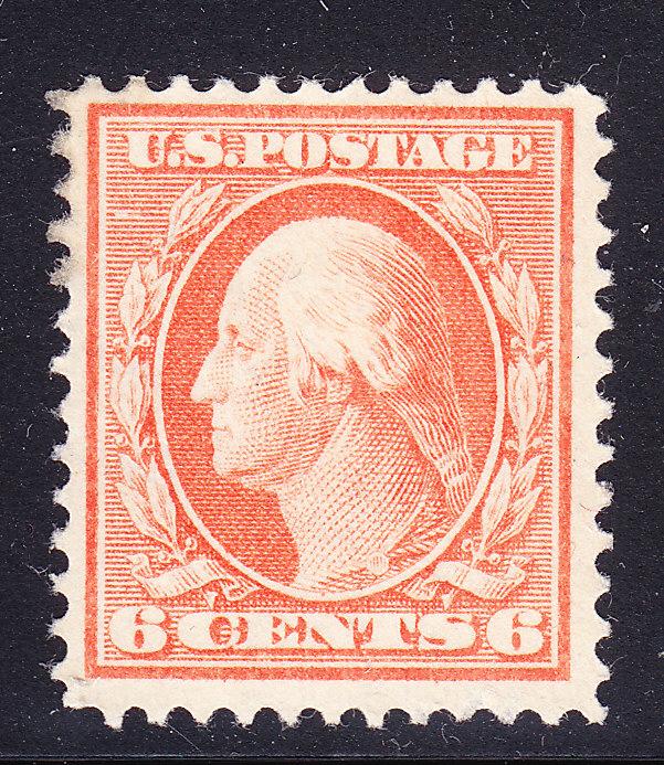 U.S. Issue of 1908-09.Scott Nr.336 6cent orange Washington VF/NH(**)