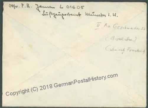 3rd Reich Provisional Feldpost Cancel Luftwaffe Fighter Group Battle of Br 24069