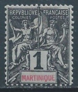 Martinique #33 MH 1c Navigation & Commerce