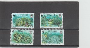 Tuvalu  Scott#  617-620  MNH  (1992 Blue Coral)