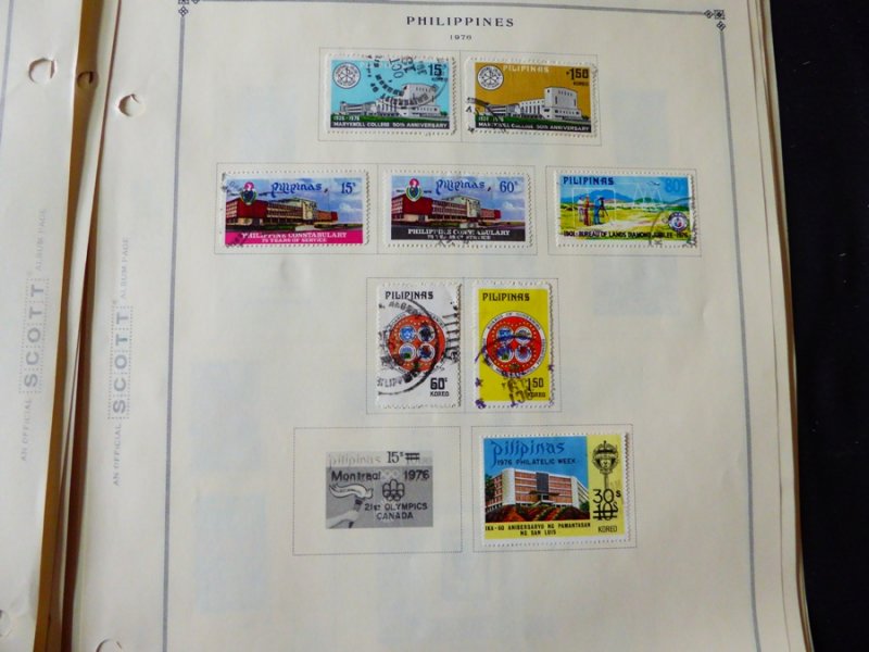 Philippines 1960-1973 Stamp Collection on Scott International Album Pages