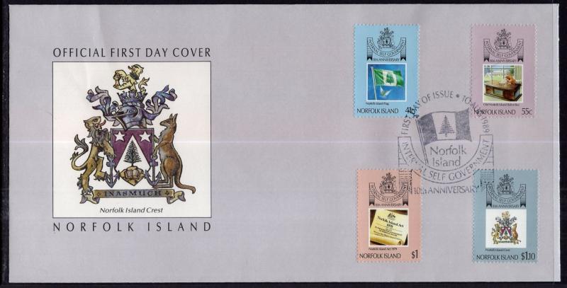 Norfolk Island 457-460 U/A FDC