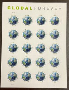 4740 Earth Global Forever MNH Sheet of 20 FV $28  2013 