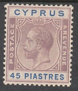 CYPRUS 1924 KGV 45 PI
