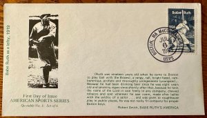 US # 2046 Babe Ruth FDC collection 7 covers all different