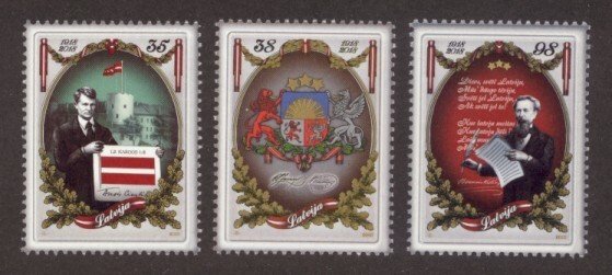 Latvia Sc# 770-2 MNH Centenary of Latvian Republic 2010