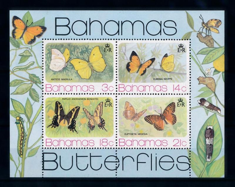 [71113] Bahamas 1975 Insects Butterflies Souvenir Sheet MNH