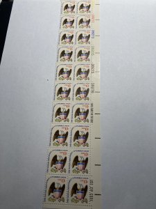 Scott 1596 American Series from UR sheet 2 columns 20 stamps M NH OG ach