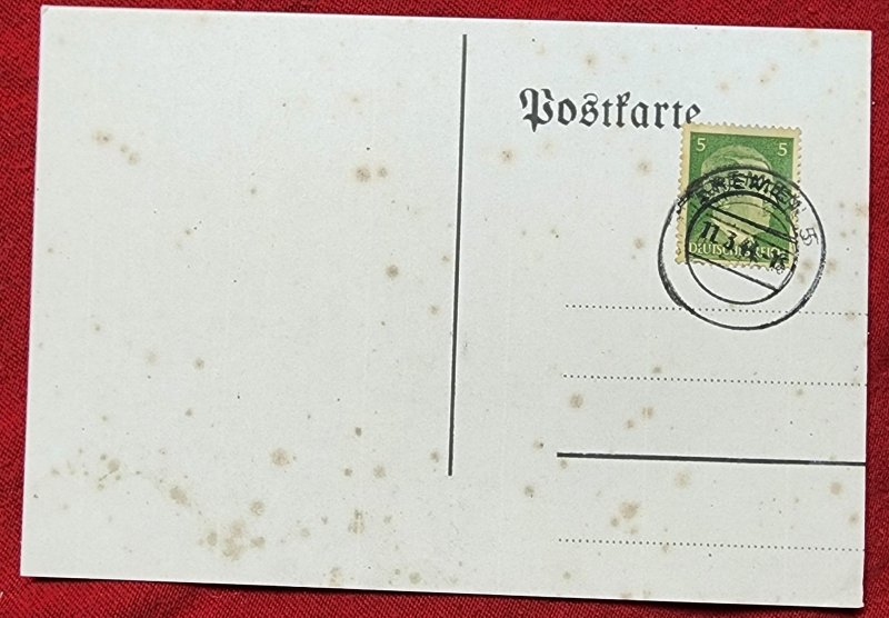 Nazi Germany Third Reich postcard WW2 German Jewish concentration camp holocaust