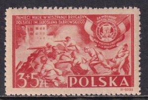 Poland 1946 Sc B43 Spanish Civil War Stamp MNH