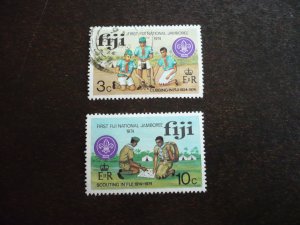 Stamps - Fiji - Scott# 351-352 - Used Part Set of 2 Stamps