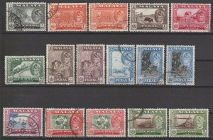 MALAYA/PERAK 1957/61 SG 150/61 USED Cat £46.50