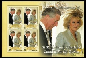 Grenada 2005 - Prince Charles - Sheet of 4 IMPERF Stamps - Scott #3532 - MNH