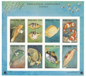 PALAU SC.334 1994 FISHES S/S MNH PBPG15