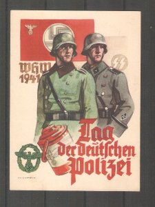 GERMANY 1941 scarce Propaganda Card for Day of German Police