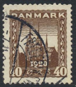 Denmark Scott 158 (AFA 114), 40ø brown Re-Unification, VF U