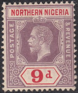 Northern Nigeria 1912 MH Sc #47 9p George V