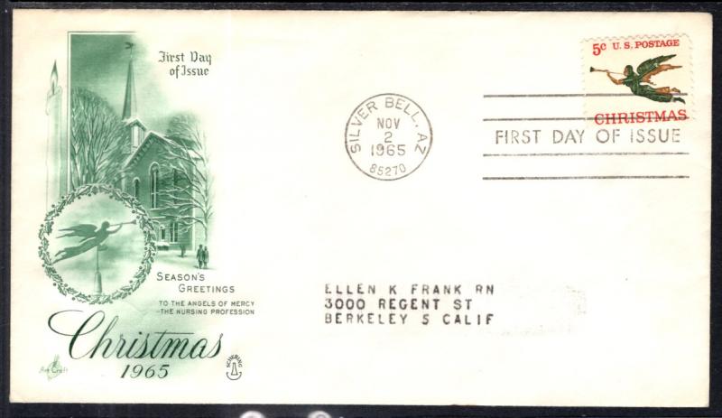 US 1276 Christas Weather Vane Schering Artcraft Variety Typed FDC