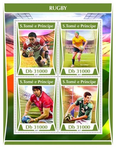 SAO TOME - 2017 - Rugby - Perf 4v Sheet - MNH