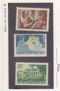 Cinderella Stamps Poster Stamp Hungary Gyermekvaros 50f,1,2 Ft Florint MNG