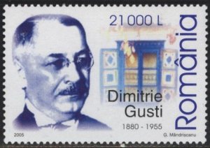 Romania 4725 (mnh) 21,000L Dmitrie Gusti, sociologist (2005)