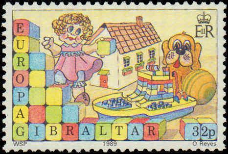 1989 Gibraltar #543-544, Complete Set(2), Never Hinged