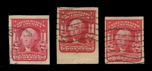 EXCELLENT GENUINE SCOTT #320 320b 320A F-VF USED SET OF 3 IMPERFORATE STAMPS