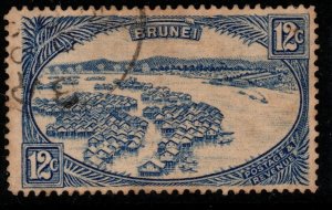 BRUNEI SG74 1924 12c BLUE USED