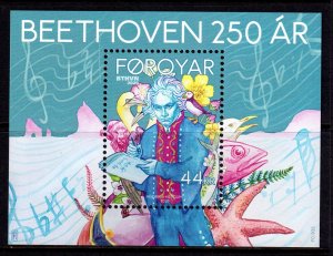 Faroe Islands 2020 Ludwig van Beethoven Mint MNH Miniature Sheet