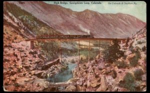 USA 1909 FORKSCREEK Colorado Georgetown Loop DPO Cover Geneseo Kansas 99068