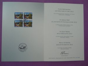 Christmas tree FDC folder Switzerland 2012